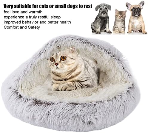 Cama de gato PLPLAAOO, camas de gato para gatos internos, casa de gato, caverna de cama de gato, cama de gato redonda
