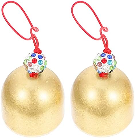 Doitool 2pcs Christmas Brass pendurada Bell Christmas Tree Decoration Bells Bell Pingententes Diy Bell Decor para festa de