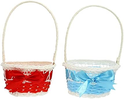 Homoyoyo 2pcs pão vermelho festas decorativas tecidas porta rústica favorecem pequenos bin -de -madeira bisconte de