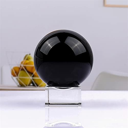 30mm-100mm Black Obsidian Crystal Ball Feng Shui Decorativa Cura de Cura Fotografia Props Glass Global Sphere Decoração
