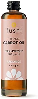 Óleo orgânico de cenoura Fushi 100 ml extra -virgem, biodinâmico colhido a frio pressionado por bem -estar Fushi