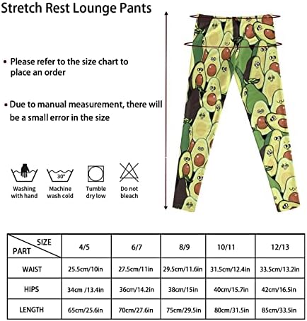 Leggings da JndTueit Girl para controle de barriga de cintura alta, calças de ioga, calças de lounge atléticas de crianças para ginásios esportivos