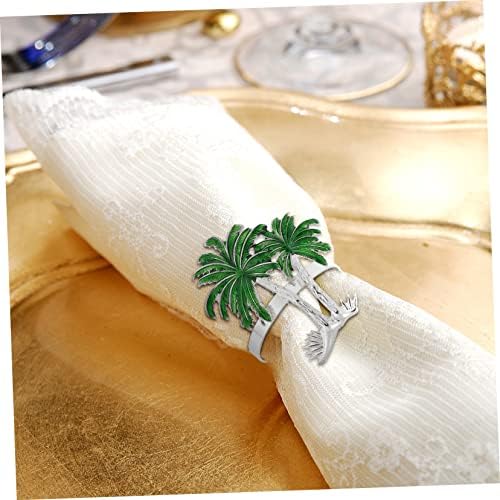 ABAODAM 4PCS Coconut Nardle Buckle Dining Decor para mesa Decoração havaiana Tabel de casamento Decoração de guardanapo