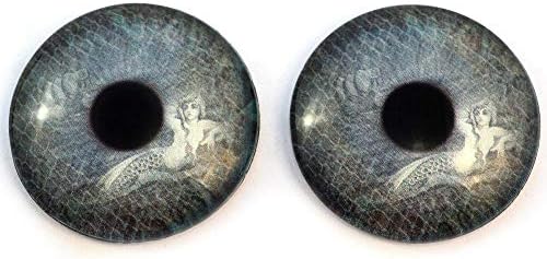 Optopus Cabochon Olhos de vidro vintage Par de mapas náuticos para peças de bonecas de arte steampunk, escultura, suporte,