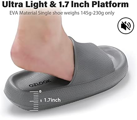 Ozlook Cloud Slides para mulheres homens rapidamente seca sandálias de travesseiro sem deslizamento, chinelos de chuveiro