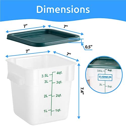 Recipiente de armazenamento de alimentos Cusinium 4QT com tampa