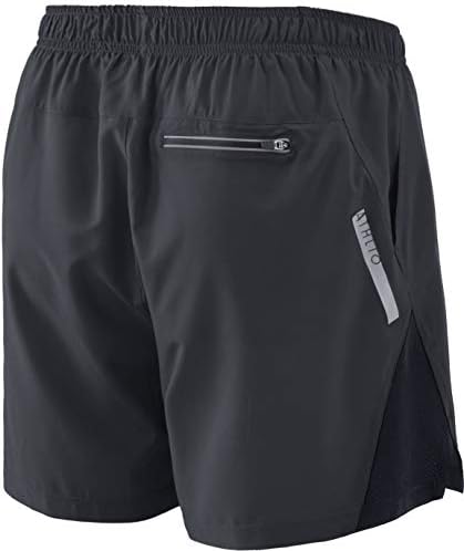 ATHLIO 2 Pacote de shorts ativos masculinos, shorts de exercícios, shorts atléticos de malha rápida seco com bolsos