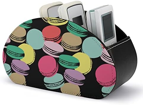 Macarons coloridos Organizador de caixa de armazenamento de controle remoto de TV com 5 compartimentos para quarto de mesa