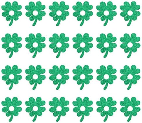 Toyvian Green Decor 24pcs Glitter St Patricks DIA DIA DE VINHO TEMÁTICO PARA AMANTE DE IRLANGE EM SUA VIDA PATRICKS DIA