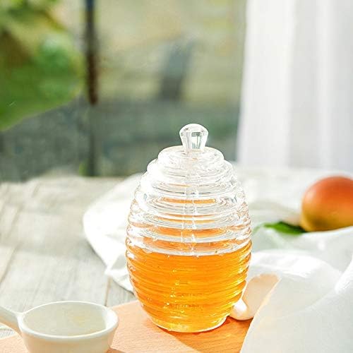 Mel recipiente de colméia de mel jarra de mel transparente, pote de mel, panela de mel, para cozinha em casa