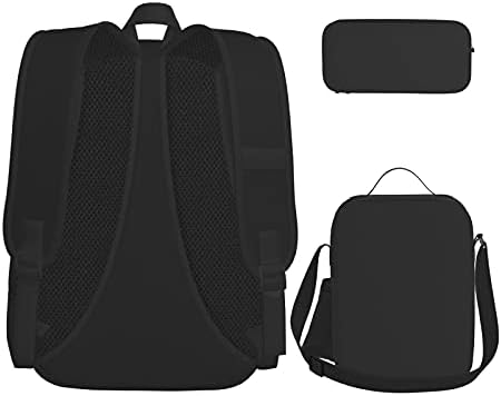 Backpack de spot de vaca Conjunto de três peças Backpack Backpack Bolsa de lanchonete Crossbody Saco de lápis Conjunto