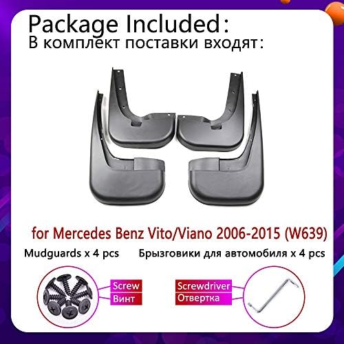 Mountain Men Protection Acessórios 4 PCs para Mercedes Benz Vito Vito Viano W639 2006 ~ 2015 Mudlaps Mudflaps Guards Guards de lama Fletas de lama Acessórios para carros 2011