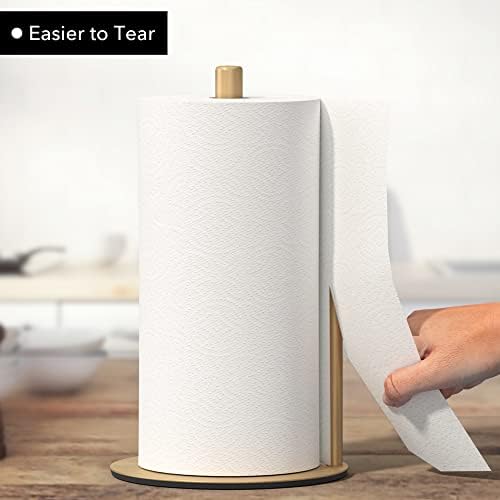 Suporte de toalheiro de papel Gold Kitchen Roll Solder, Premium Stonless Aço Toalha de Toalha para Rolagem de Cozinha Organizar,