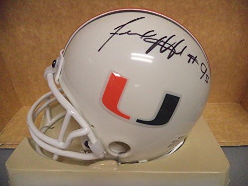 Jerome McDougal Miami Hurricanes assinou o Autograph Riddell Mini Capacete Coa