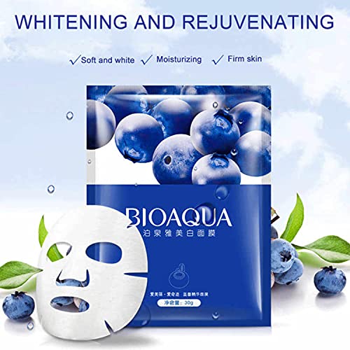 Bioaqua Blueberry Face Mask hidratante Cuidado com a pele facial seca 6x30g
