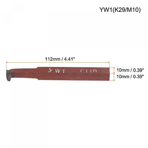 uxcell 10x10x112mm bit de ferramenta de ponto único com ponta de carboneto yw1