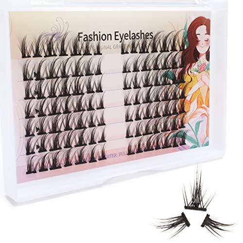 SIAMHOO MANGA Lashes Anime Lashes Individual Cluster 98 PCs Falsos cílios falsos Kit de extensão de cílios de cílios naturais