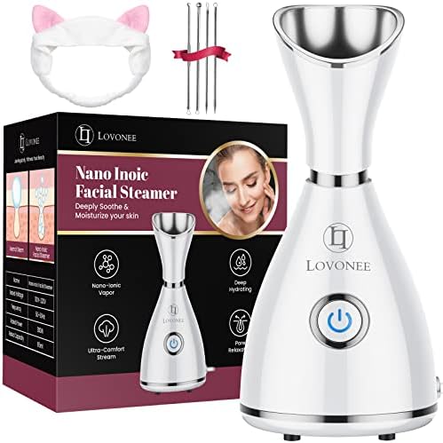 Vapor facial - Vapor de rosto de LovOnee para a limpeza facial em casa spa facial spa quente névoa umidificador atomizador sauna seio