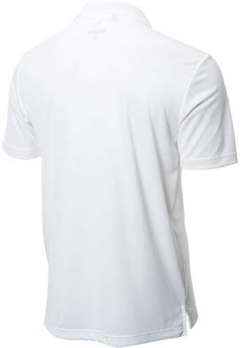 Polo de desempenho masculino, branco, médio