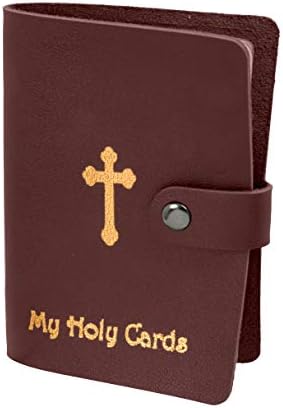 Religioso My Holy Card Holder com Gold Stamped Cross Design, 5 1/4 de polegada