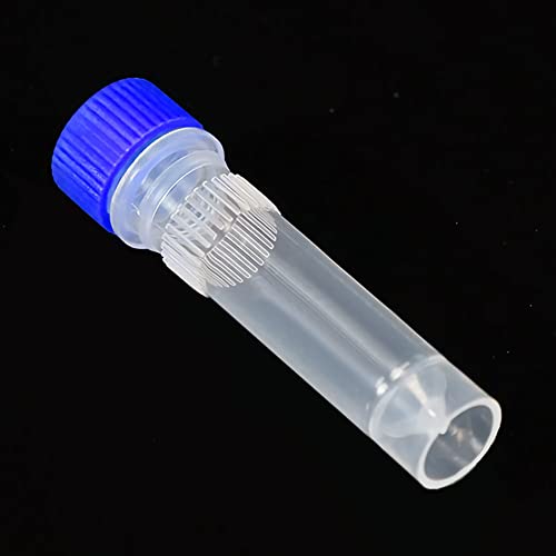 Adamas-beta 20pcs 2ml Laboratório Plástico Tubos de ensaio congelado Tubos crioviais com tampas de parafuso azul Criogênicas