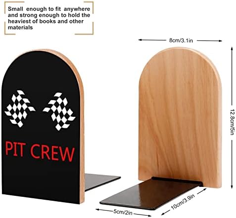 Racing Car Pit Crew Flag silenciou bandeira impressa BookEnd Livro não esquiador End Ensando Pesado Livro para o escritório