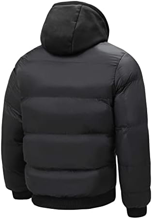 Jackets XinBalove para homens Men Zip Pocket Pocketstring Capuzes Puffer Casat