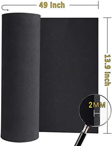 Espuma EVA preta, Premium EVA Cosplay Foam 1mm e 2mm Folha de espuma EVA