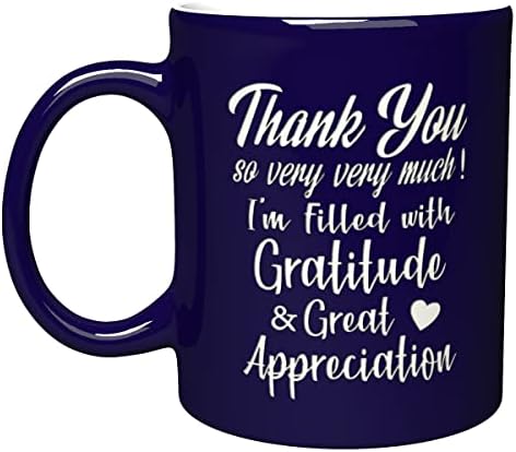 NM NextMug Graved Ceramic Coffee Caneca - Muito obrigado Apreciação de Gratidão - Copo de presente do dia dos pais para bônus mãe