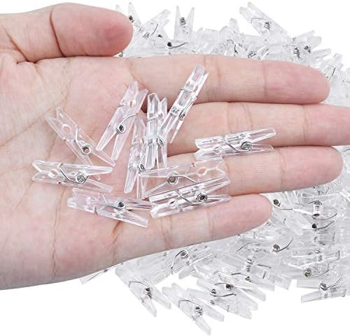 Mini pinos de plástico transparente, 200 peças Mini -função de papel de papel de papel de papel de papel de papel de papel