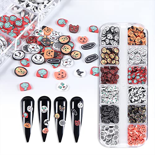 Halloween unhas Art Charms Kaleful Bat Pumpkin Ghost Crafts Diy Designs Manicure Decorações de unhas Acessórios