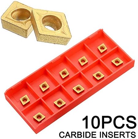 Ferramentas de torneamento de madeira de carboneto 10 CCMT060204-HM YBC251 CNC HARD LIGOL Inserções de 2,5 mm de espessura para