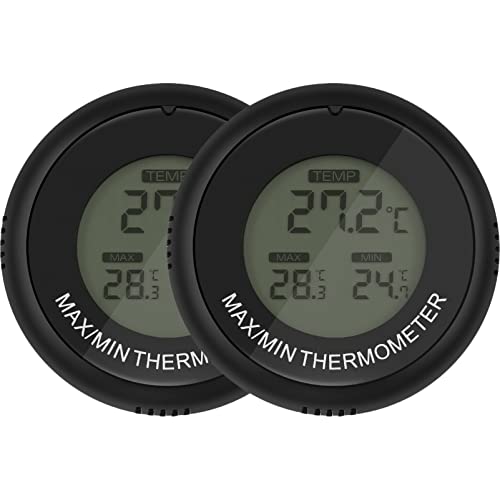 Termômetro digital de aquário, tela LCD 2PCS para tanques de peixes, Habitats de Tartarugas Aquários/ Pond/ Posqueis