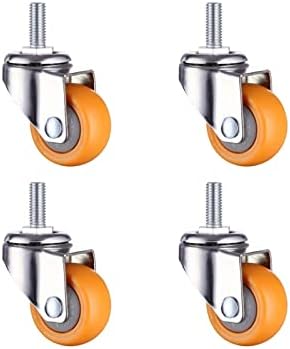 Móveis para carrinhos ， rodízios de 360 ​​graus giro Os rodízios laranja 1/1,25/1,5/2 polegadas rodas de nylon rodas de nylon