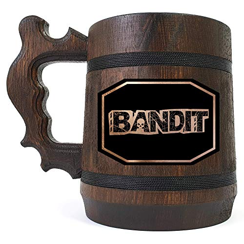 Bandit Borderlands Fabricantes Stein, caneca de cerveja gravada personalizada, presente de caneca de cerveja personalizada