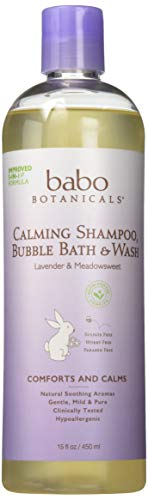 Babo Botanicals 3 em 1 banho de espuma e shampoo e lavagem de meadowsweet - 13,5 fl oz
