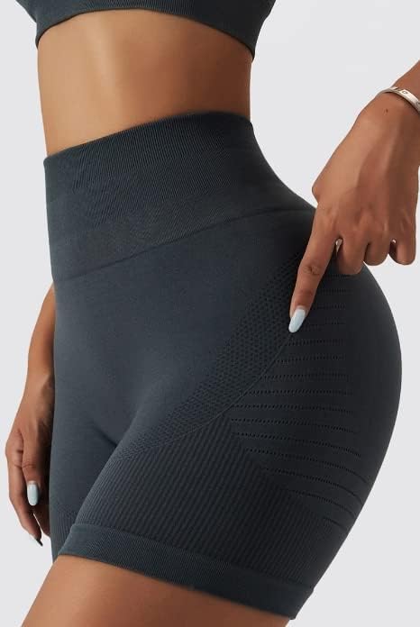 Turbofit Workout Shorts para mulheres com cintura alta de ioga de ginástica de ginástica de ginástica