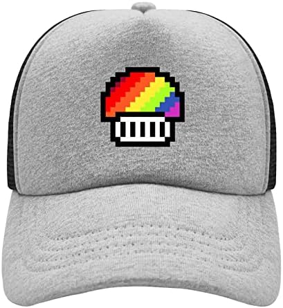 Chapéus de beisebol Pixel Rainbow Cogumelos Caps de papai para menino espuma vintage para presentes