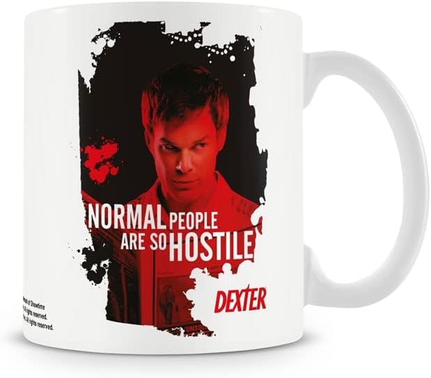 Dexter licenciou pessoas normais mug1520 caneca de café branca