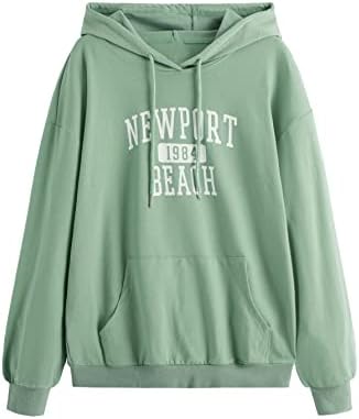 Sweatyrocks feminino com capuz Sweatshirt Print Print de manga longa Tops de tampo de tamanho grande Hoodies