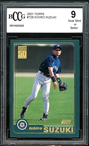 2001 Topps 726 ichiro Suzuki ROOKIE CART