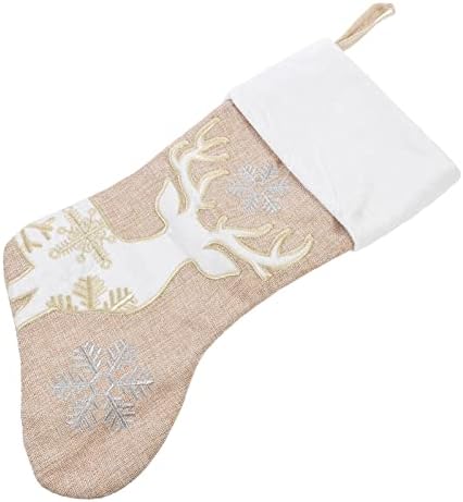 Decoração de meias de natal de nuobestim decoração de meias de linho de linhas de linho de linhas de linho para animais de