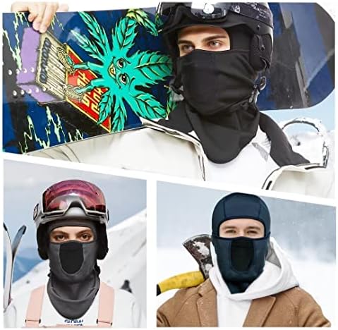 SAITAG Balaclava Máscara de esqui de máscara facial quente para o clima frio Skiing Snowboard Motorcycling Ice Fishing Men