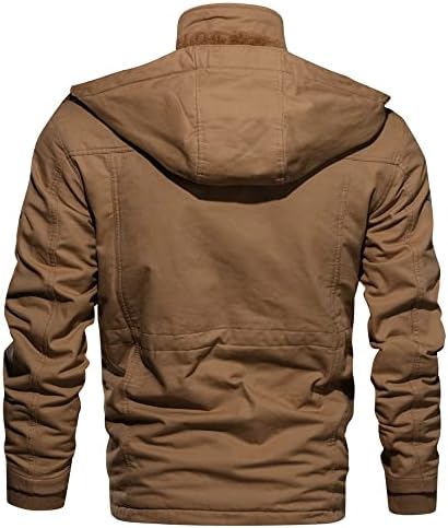 Casacos de inverno masculino espessos lã térmica forrada jaqueta militar de carga militar do exército