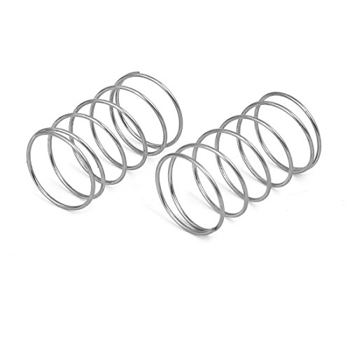 mola de compressão UXCELL, 304 Aço inoxidável, 12 mm, tamanho de fio de 0,6 mm, comprimento livre de 20 mm, tom prateado, 10pcs