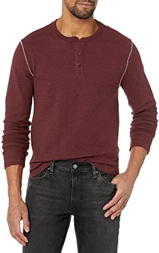 Lucky Brand Men Duofold Henley Knit Shirt