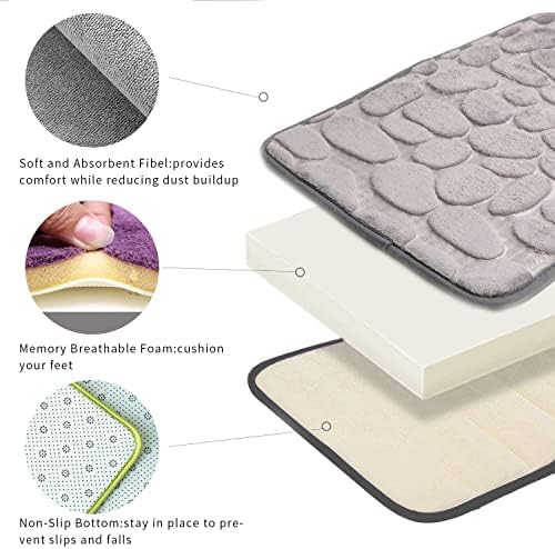 Tapetes de tapete de banho de espuma de memória não deslizamento absorvente tapete de banheiro carpete super absorção