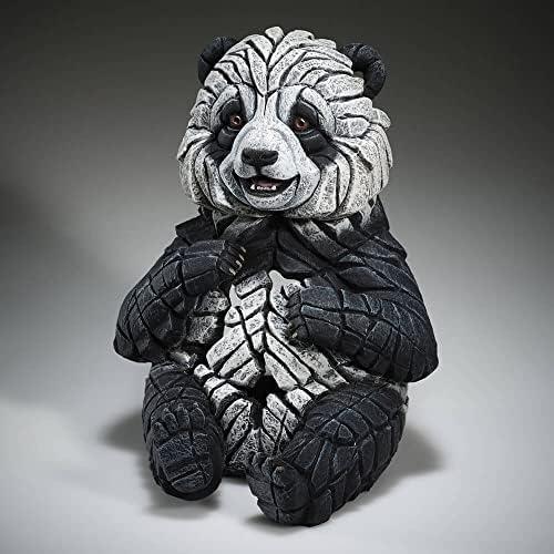 Escultura Enesco Edge preto e branco Panda Cub 6,7 x 6,7 x 9 polegadas 6011801