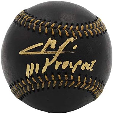 Cristian Pache autografou/assinado Atlanta Rawlings Major League Black Baseball - com inscrição 1 Prospect