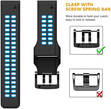 Bahdb 22mm 26mm de faixa de vigilância para Garmin Fenix ​​7 7x 6 Fenix ​​5 5 mais 935 945 Silicone EasyFit Wrist para Fenix ​​6x 5x 3hr Watch